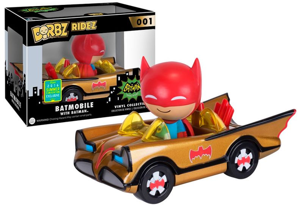 «Коллекционная фигурка Funko Sugar Dorbz Ridez Batman Gold Batmobile (FK7183)» - фото №1