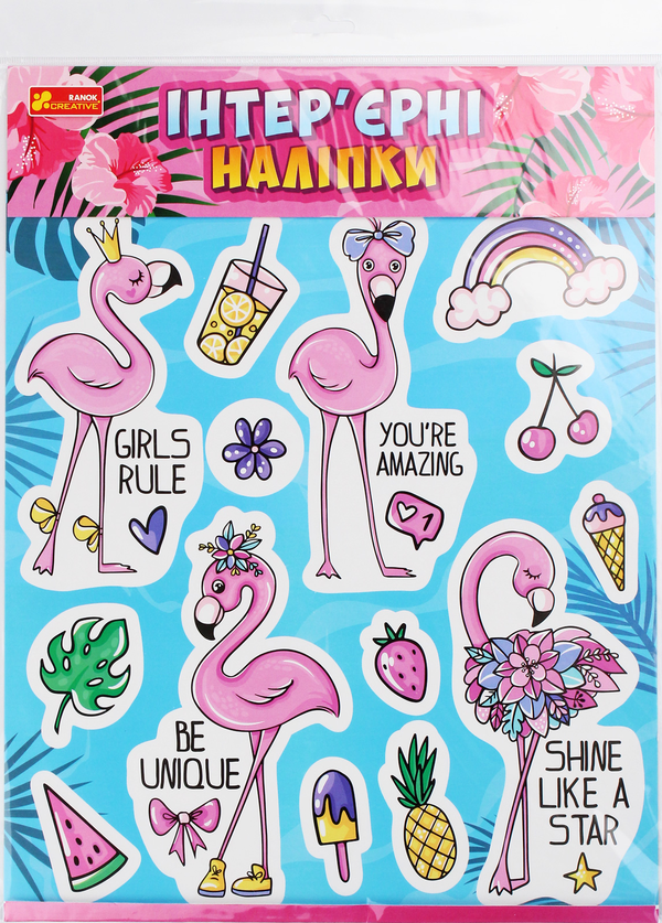 «Інтер'єрні наліпки Ranok-Creative Фламінго (15181009У)», бренду Ranok-Creative - фото №1