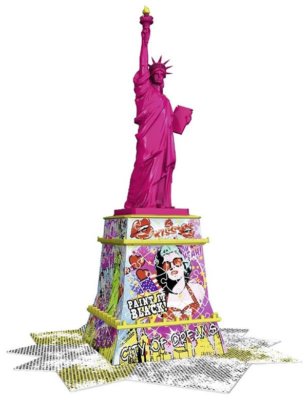  «3D Пазл Ravensburger Статуя Свободы в стиле поп-арт 108 элементов (RSV-125975)», бренда Ravensburger - фото №1