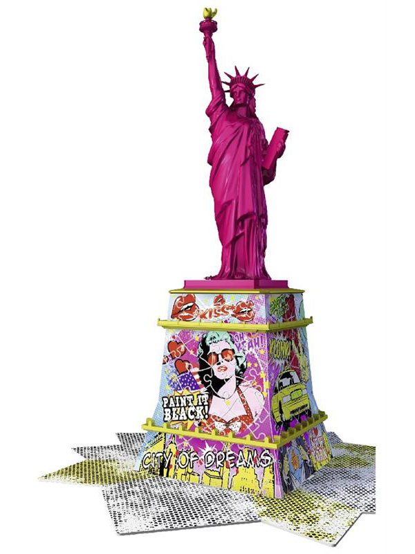 «3D Пазл Ravensburger Статуя Свободы в стиле поп-арт 108 элементов (RSV-125975)», бренда Ravensburger - фото №1