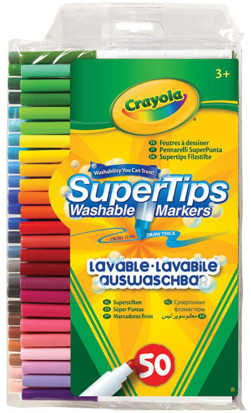  «Набор для творчества Crayola 50 тонких смываемых фломастеров (58-5050)», бренда Crayola - фото №1