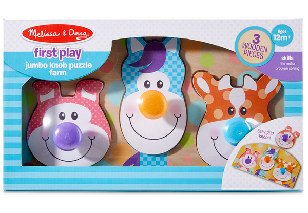  «Первый формовой пазл Melissa&Doug Животные фермы (MD13440)», бренда Melissa & Doug - фото №1