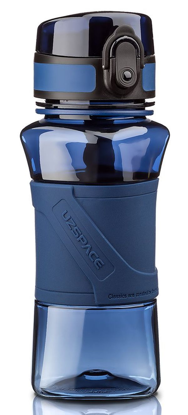  «Бутылка для воды с широким горлом Uzspace 350 мл синяя (6009blue)», бренда Uzspace - фото №1