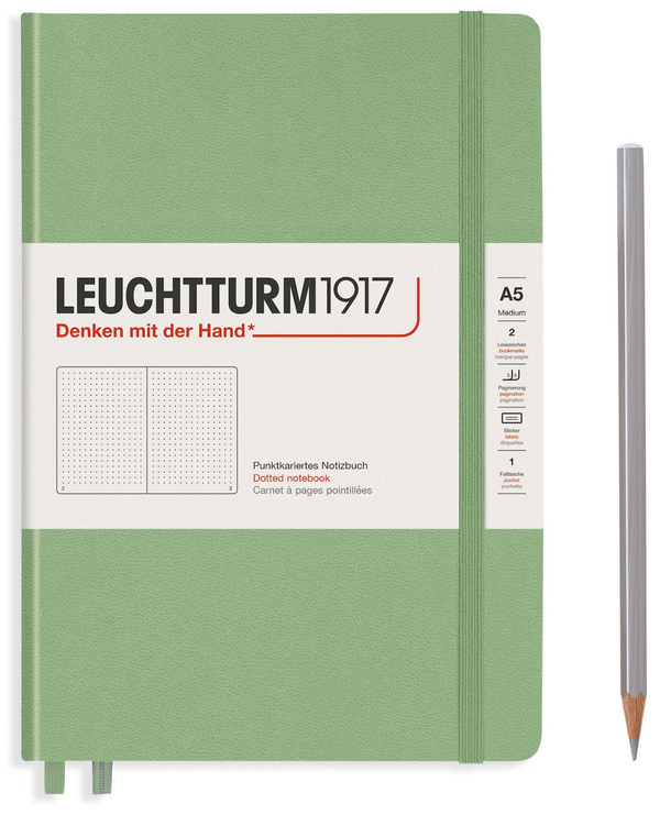  «Блокнот Leuchtturm1917 Muted Colours Точка Зеленый (361584)», бренда Leuchtturm1917 - фото №1