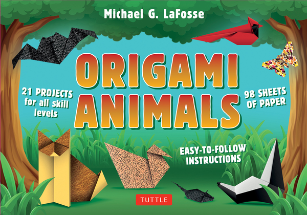 Бумажная книга «Origami Animals Kit», автор Майкл Г. Лафосс - фото №1