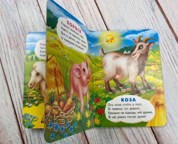 Бумажная книга «На селі. Про свійських тварин для найменших» - фото №1