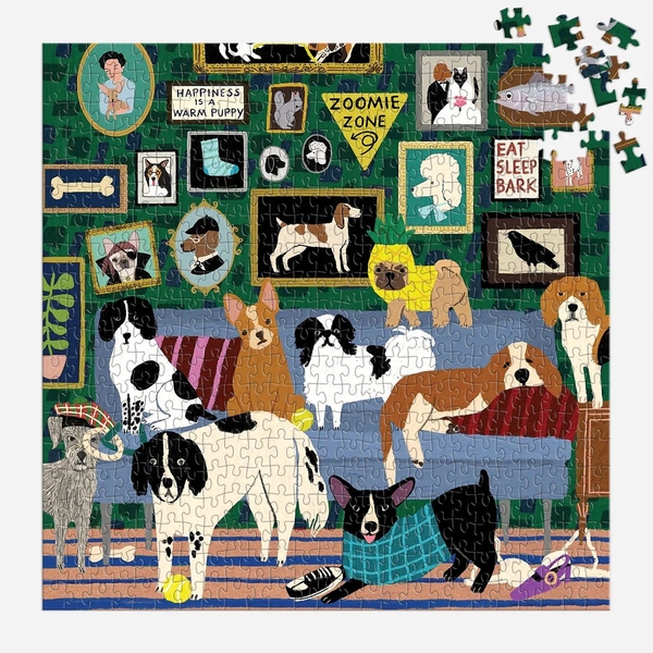  «Пазл Galison Lounge Dogs 500 Piece Puzzle», бренда Galison - фото №1