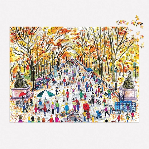  «Пазл Galison Michael Storrings Fall in Central Park 1000 Piece Puzzle», бренда Galison - фото №1