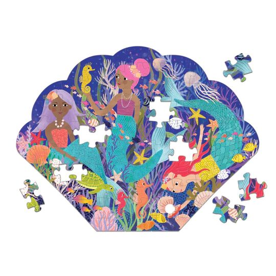  «Mermaid Cove 75 Piece Shaped Scene puzzle», бренда Mudpuppy - фото №1
