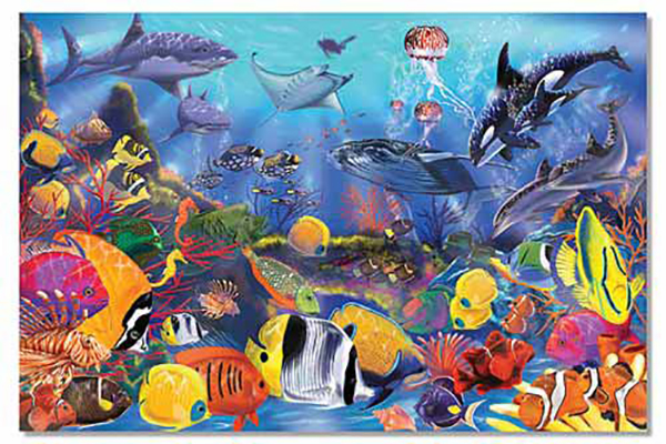  «Напольный пазл Melissa & Doug Водный мир 48 элементов (MD10427)», бренда Melissa & Doug - фото №1