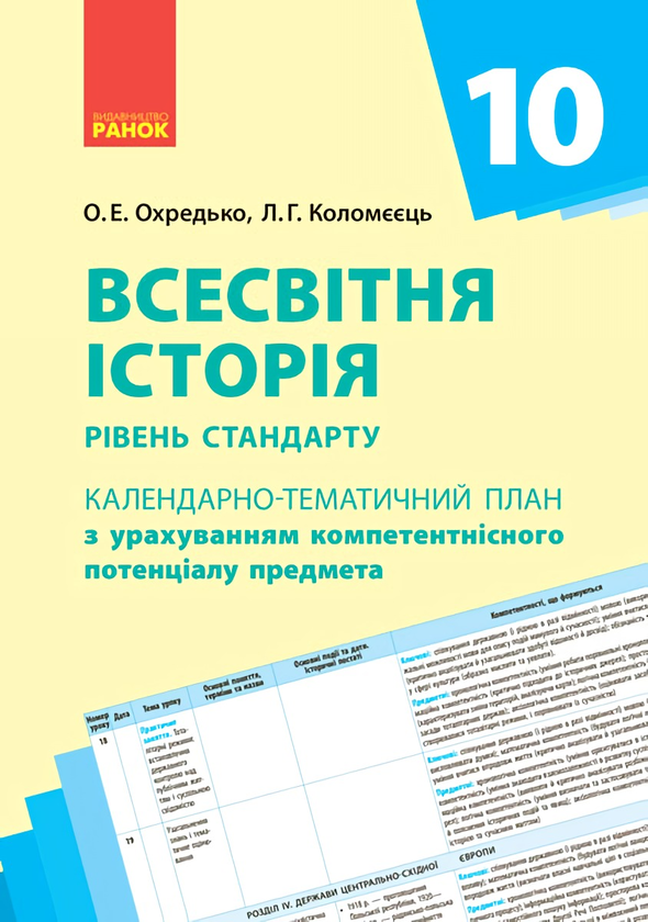 Календарно-тематичне планування. Всесвітня історія...