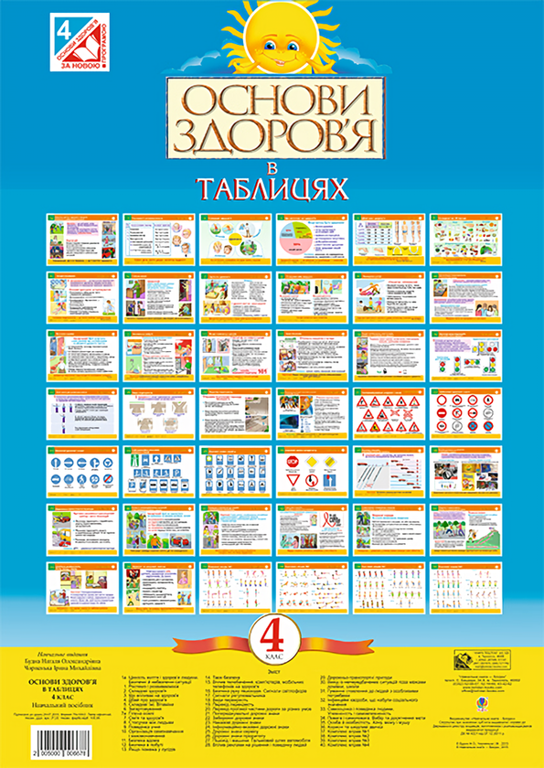 Основи здоров'я в таблицях. 4 клас. Навчальний посібник