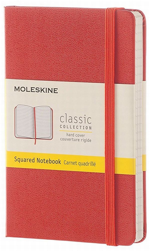  «Записная книжка Moleskine Classic Pocket в клетку оранжевая (MM712F16)», бренда Moleskine - фото №1