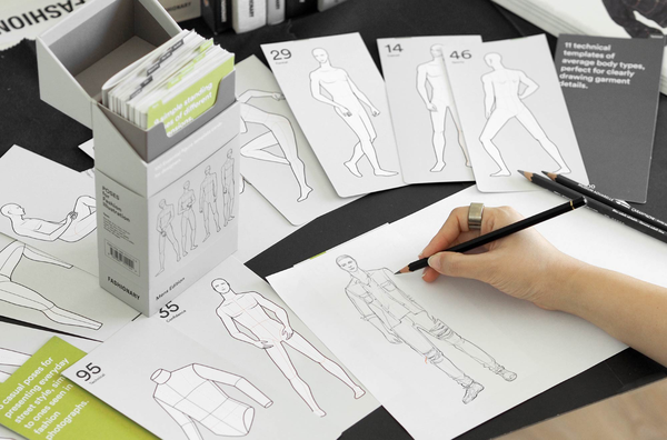 Бумажная книга «Poses for Fashion Illustration - Mens Edition (Cards)» - фото №1