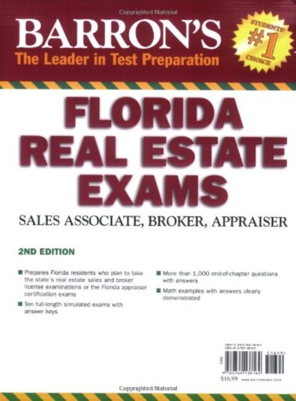 Паперова книга « Barron's Florida Real Estate Exams», автор Брюс Ліндеман - фото №1
