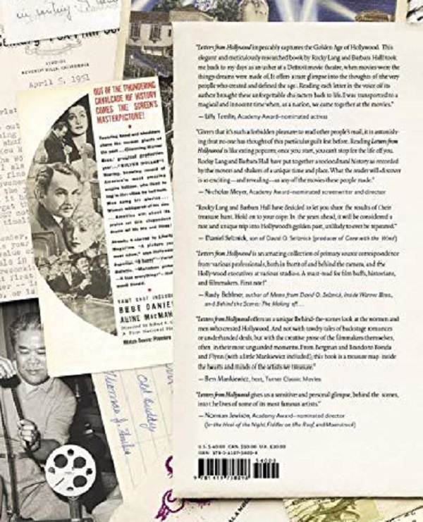 Паперова книга «Letters from Hollywood: Inside the Private World of Classic American Moviemaking», авторів Барбара Холл, Рокі Ленг - фото №1