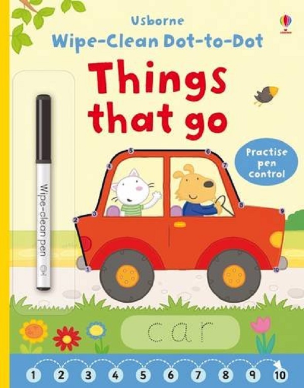Бумажная книга «Wipe-Clean Dot-to-Dot Things That Go», автор Фелисити Брукс - фото №1