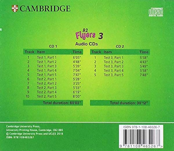 [object Object] «Cambridge English Flyers 3 for Revised Exam from 2018 Audio CDs» - фото №2 - мініатюра