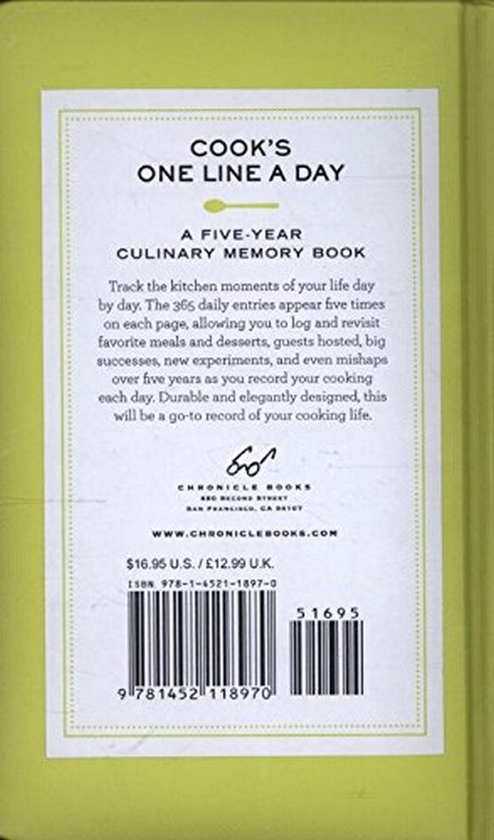 Бумажная книга «Cook's One Line a Day. A Five-Year Culinary Memory Book» - фото №1