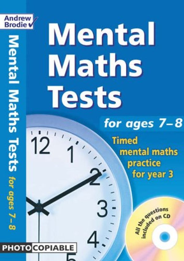 Паперова книга «Mental Maths Tests for ages 7-8. Timed mental maths practice for year 3», автор Ендрю Броуді - фото №1
