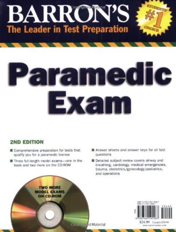 Паперова книга «Barron's Paramedic Exam», автор Марк Маркетта - фото №1
