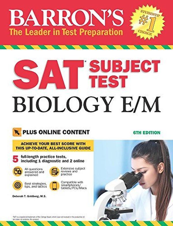 Бумажная книга «SAT Subject Test Biology E/M with Online Tests», автор Дебора Т. Голдберг - фото №1