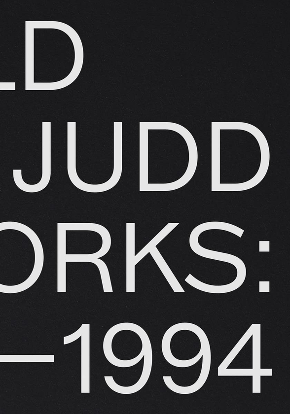 Бумажная книга «Donald Judd: Artworks 19701994», автор Дональд Джадд - фото №1