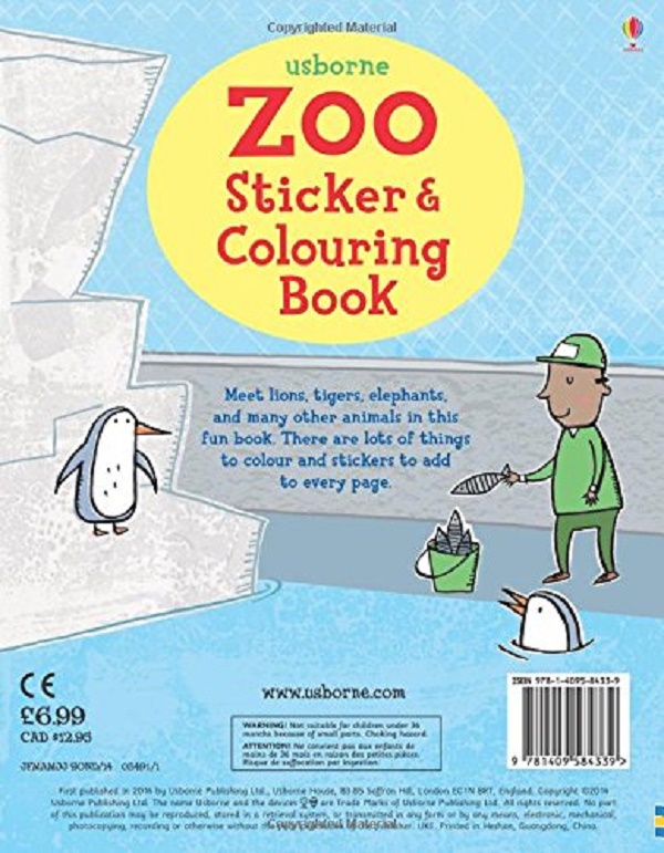 [object Object] «Zoo Sticker and Colouring Book », автор Джессика Гринвелл - фото №2 - миниатюра