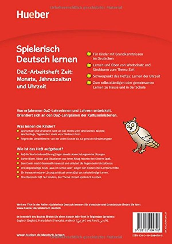Паперова книга «Spielerisch Deutsch lernen - DaZ Arbeitsheft Zeit», авторів Маріон Техмер, Юлія Міхаеліса - фото №1
