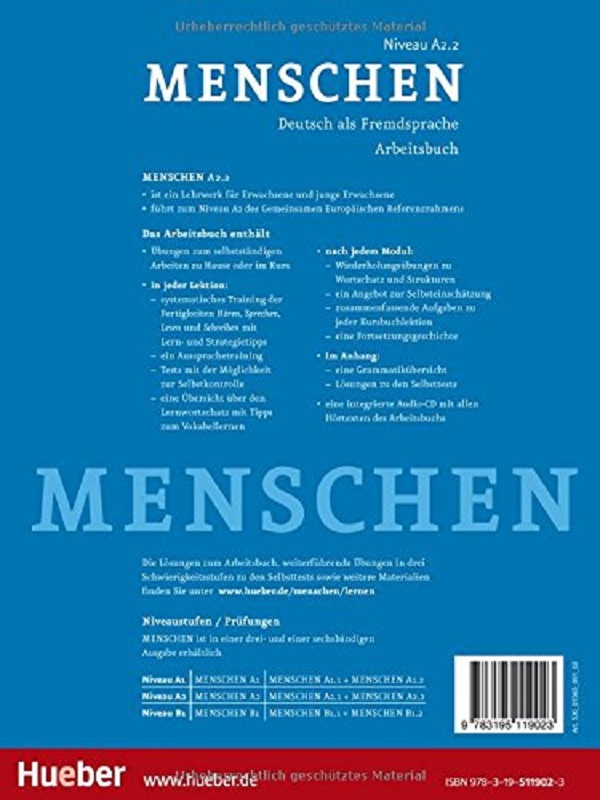 Бумажная книга «Menschen A2/2, Arbeitsbuch mit Audio-CD» - фото №1
