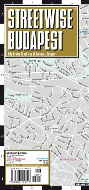 Бумажная книга «Streetwise Budapest Map - Laminated City Center Street Map of Budapest, Hungary. City Plan» - фото №1