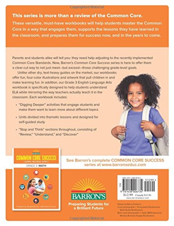 Бумажная книга «Barron's Common Core Success Grade 3 English Language Arts : Preparing Students for a Brilliant Future» - фото №1