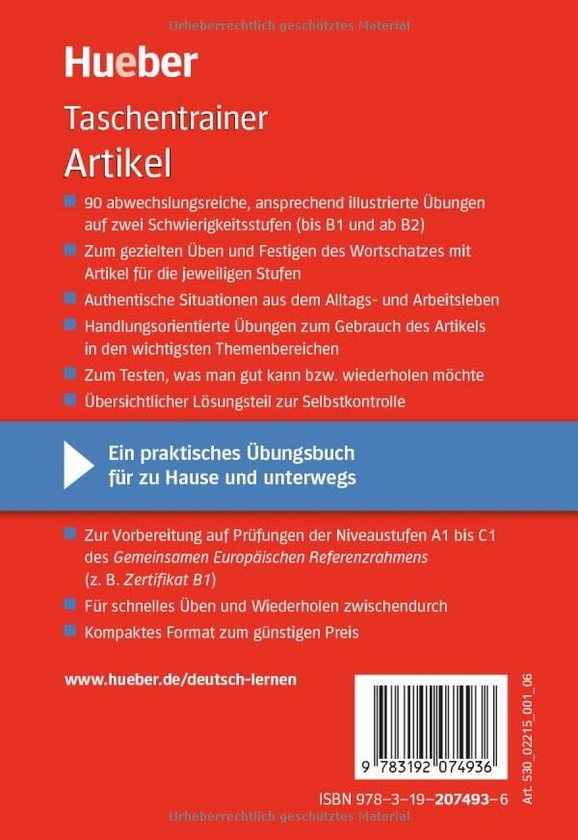 Паперова книга «Deutsch uben. Taschentrainer Artikel», авторів Ліллі Марлен Брілл, Маріон Техмер - фото №1