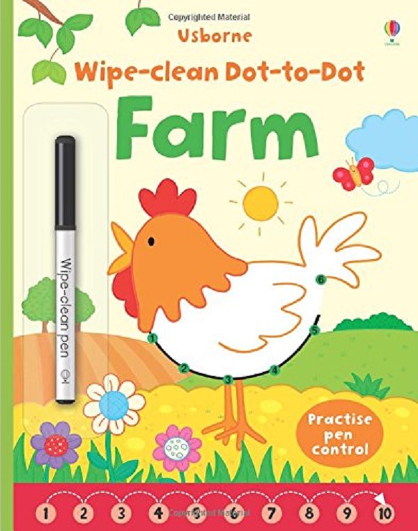 Бумажная книга «Wipe-Clean: Dot-to-Dot Farm» - фото №1