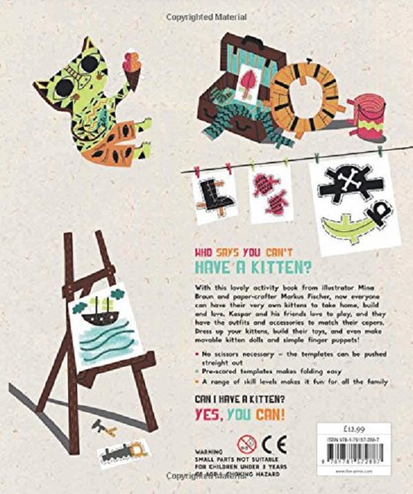 Паперова книга «Can I Have a Kitten?: Colour, Construct and Play With Your New Furry Friend», авторів Міна Браун, Маркус Фішер - фото №1