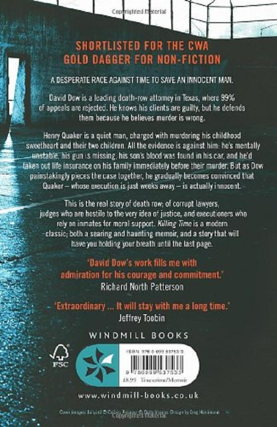 Бумажная книга «Killing Time. One Man's Race to Stop an Execution», автор Дэвид Р. Доу - фото №1