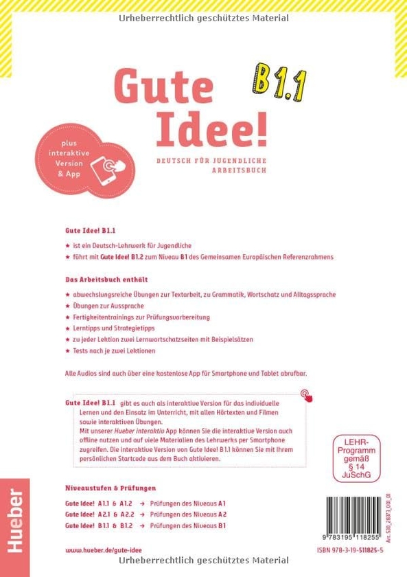 Паперова книга «Gute Idee! B1.1. Arbeitsbuch plus interaktive Version», авторів Вілфрід Кренн, Герберт Пухта - фото №1