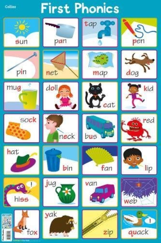 Паперова книга «Collins Children’s Poster — First Phonics», автор Стів Еванс - фото №1