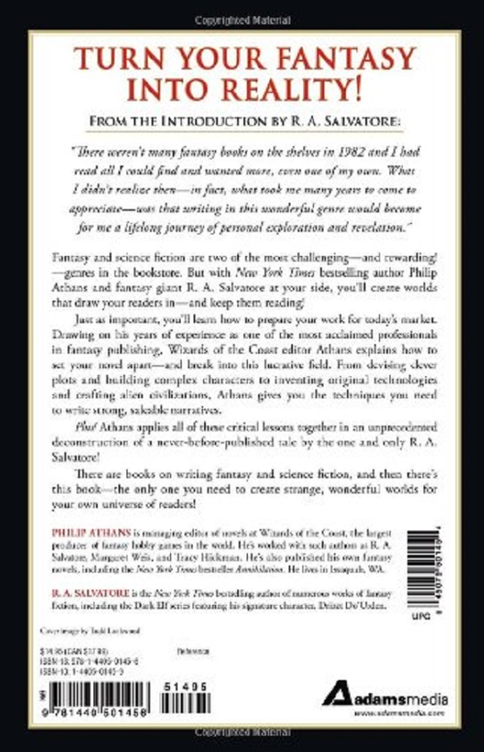 Паперова книга «The Guide to Writing Fantasy and Science Fiction. 6 Steps to Writing and Publishing Your Bestseller!», авторів Філіп Атанс, Р. А. Сальваторе - фото №1