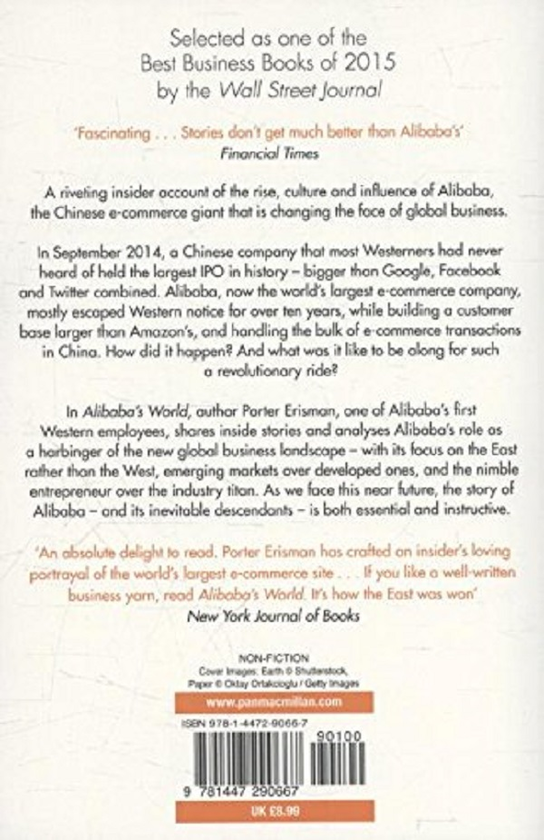 Бумажная книга «Alibaba's World. How a Remarkable Chinese Company is Changing the Face of Global Business», автор Портер Эрисман - фото №1