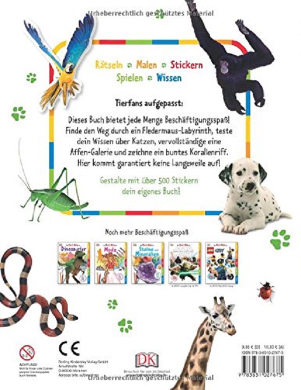 Бумажная книга «Das Mach-Malbuch: Tiere» - фото №1