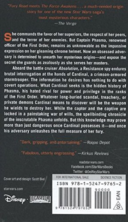 Бумажная книга «Phasma. Journey to Star Wars: The Last Jedi», автор Далила Доусон - фото №1
