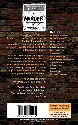Бумажная книга «A Murder is Announced», автор Агата Кристи - фото №1