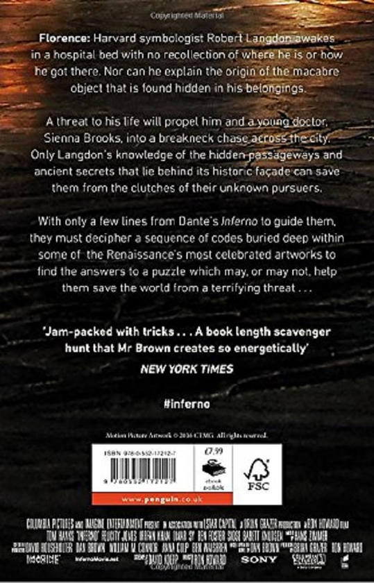 Бумажная книга «Inferno», автор Дэн Браун - фото №1