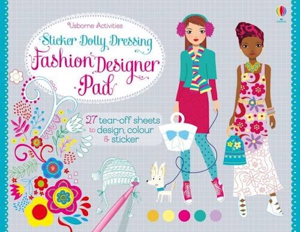 Бумажная книга «Sticker Dolly Dressing Fashion Designer Pad», автор Фиона Уотт - фото №1
