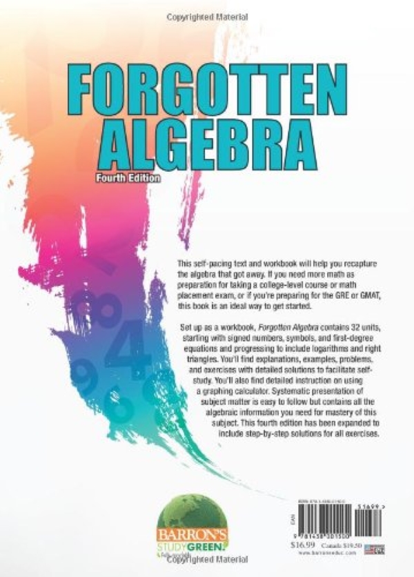 Бумажная книга «Forgotten Algebra», автор Барбара Ли Бло - фото №1