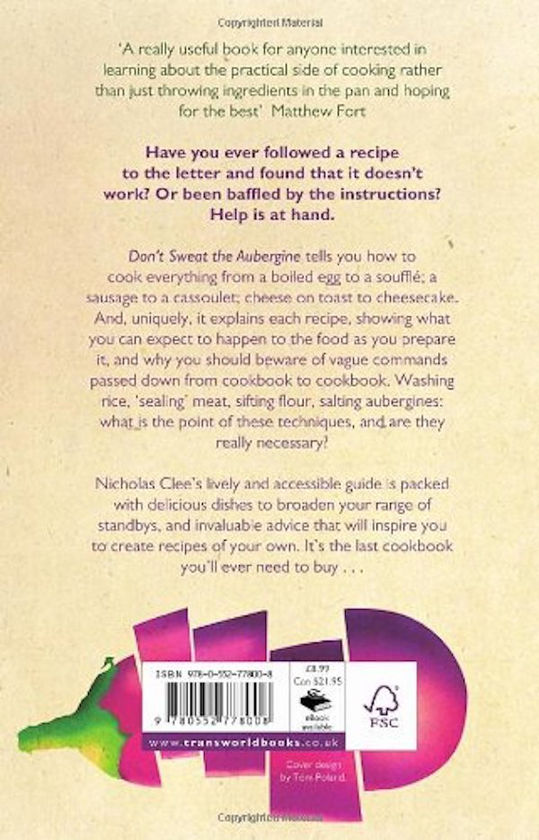 Паперова книга «Don't Sweat the Aubergine», автор Ніколас Клі - фото №1