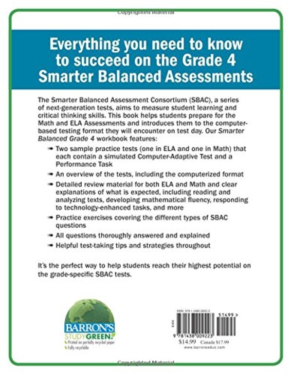 Паперова книга «Smarter Balanced Grade 4», автор Сьюзан Тозье - фото №1