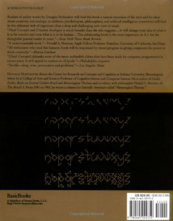 Бумажная книга «Fluid Concepts and Creative Analogies», автор Дуглас Хофштадтер - фото №1