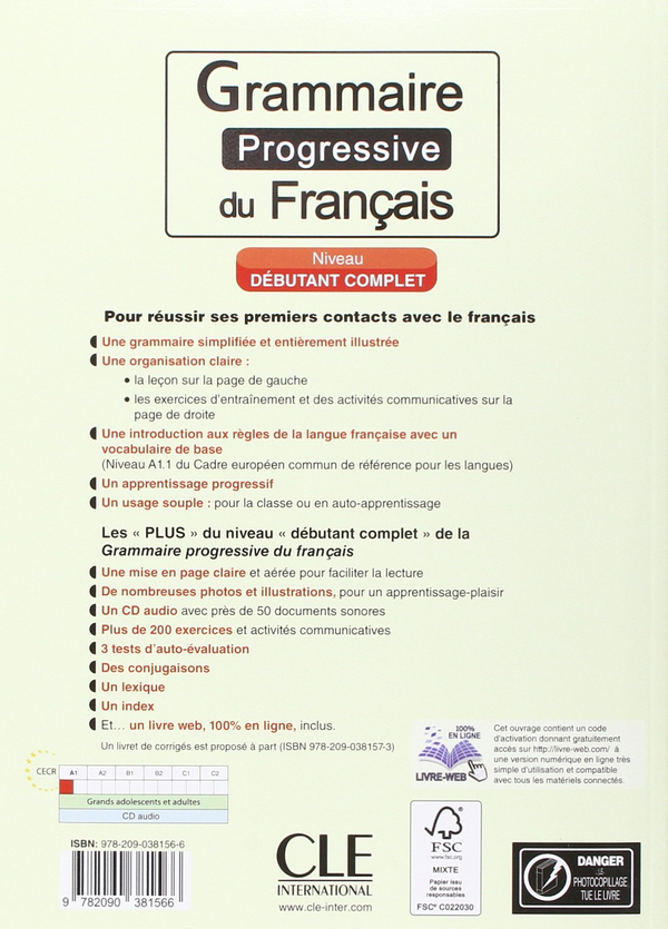 Паперова книга «Grammaire Progr du Franc Debut Complet Livre + CD», автор Ерік Пессан - фото №1